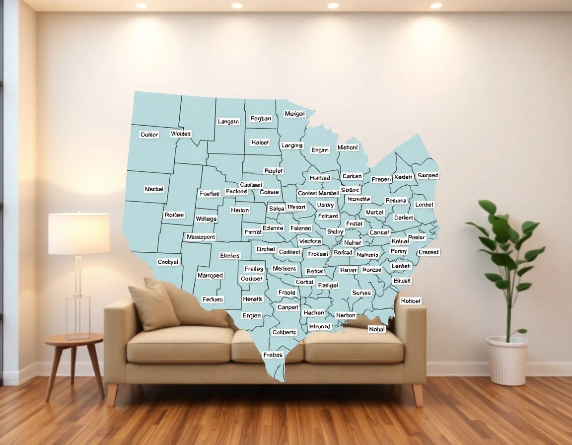 Water Damage Service Areas Map