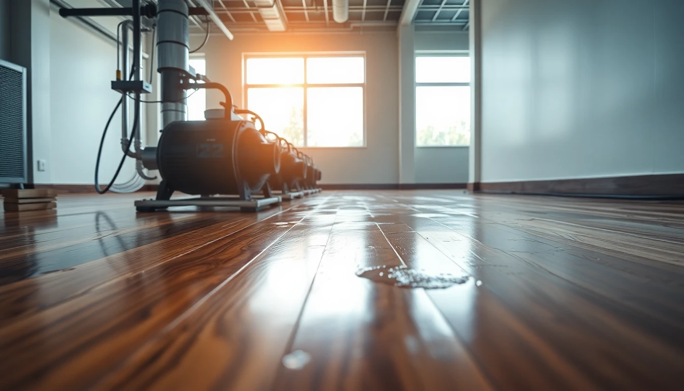 Hardwood Floor Drying